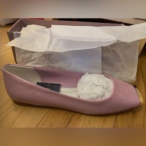 Sarto flexa Amaya ballet flat purple with golden toe accent